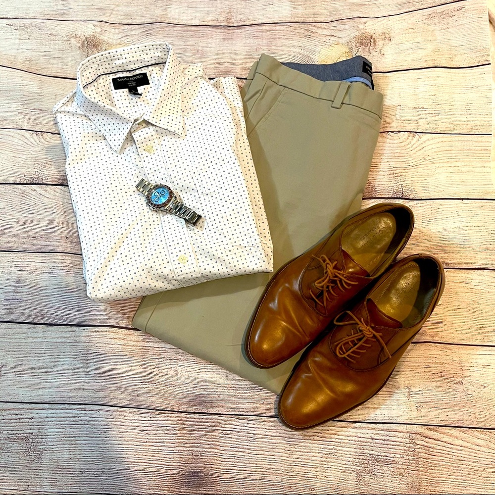 Banana Republic Non Iron Slim Fit Large 16-16.5